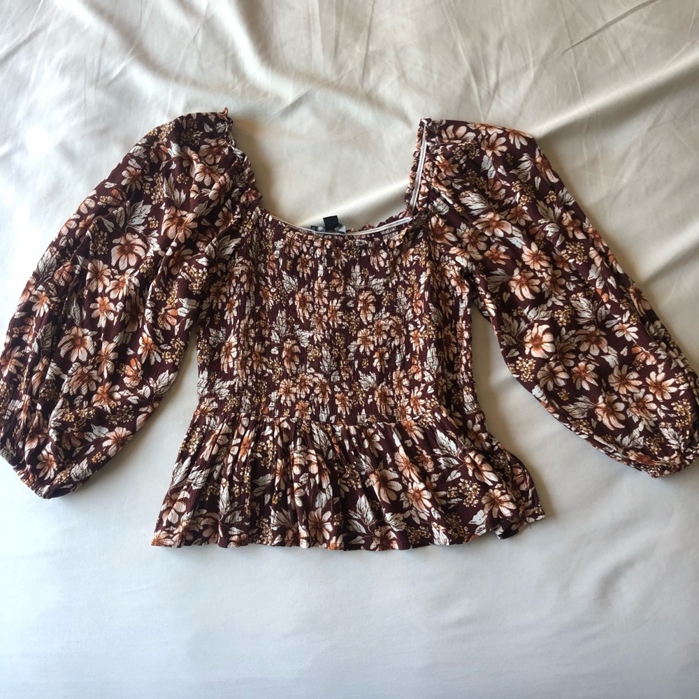 American Eagle floral blouse